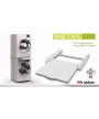 2 - Supporto Base Torre Plus lavatrice asciugatrice Meliconi con ripiano