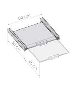 5 - Supporto Base Torre Plus lavatrice asciugatrice Meliconi con ripiano
