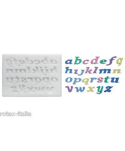 1 - SILIKOMART STAMPO SILICONE FORNO ALFABETO LETTERE IN CORSIVO CAKE SLK 329
