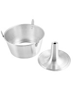 1 - Tortiera stampo ciambella americana chiffon cake angel food cm 24 Vespa