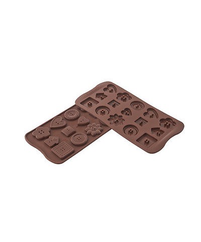 1 - SILIKOMART STAMPO SILICONE EASYCHOC BUTTONS BOTTONI CIOCCOLATINI SCG29