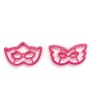 1 - DECORA SET 2 TAGLIAPASTA TAGLIA PASTA FORMA MASCHERA MASCHERE CARNEVALE