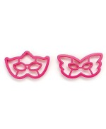 1 - DECORA SET 2 TAGLIAPASTA TAGLIA PASTA FORMA MASCHERA MASCHERE CARNEVALE