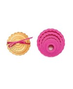 1 - DECORA SET 6 STAMPI TAGLIAPASTA TONDO RICCIO TAGLIA PASTA PLASTICA
