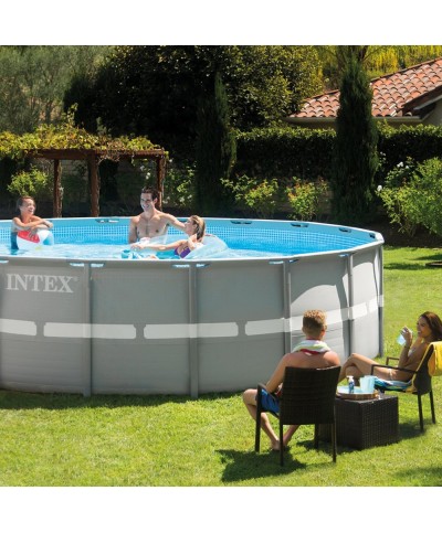 1 - INTEX PISCINA ULTRA FRAME TONDA ROTONDA CON POMPA FILTRO 488X122 CM 26322