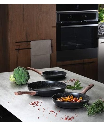 2 - Great Stone tris set 3 padelle 20 - 24 - 28 cm nero Tognana