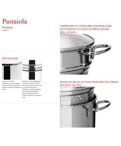 2 - Pastaiola inox e vetro Lagostina
