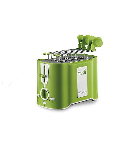 1 - ARIETE TOSTAPANE TIMER 2 PINZE ACCIAIO TOSTA TOAST TIME PANE VERDE 124