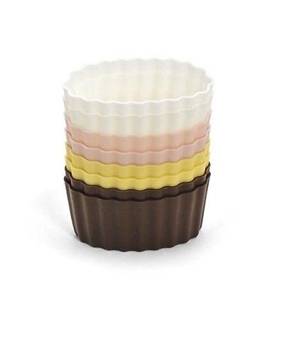 1 - BIALETTI SET 8 PIROTTINI STAMPO STAMPI SILICONE PLUM CAKE OVALI OVALE