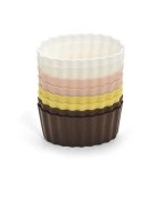 1 - BIALETTI SET 8 PIROTTINI STAMPO STAMPI SILICONE PLUM CAKE OVALI OVALE