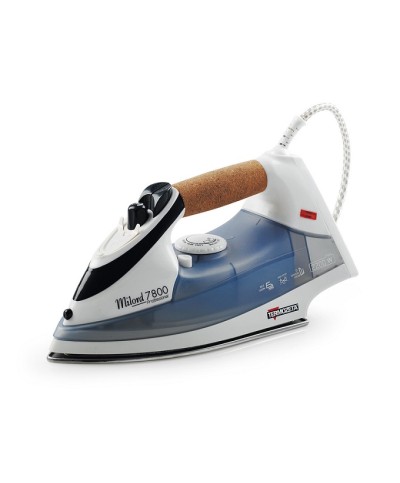1 - Ferro da stiro vapore piastra acciaio Milord 7800 Termozeta manico sughero