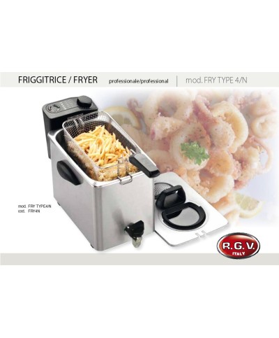 1 - Friggitrice 3/4 litri professionale con rubinetto FRY4 RGV