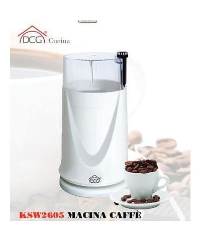 1 - DCG MACINACAFFÈ ELETTRICO MACINA TRITA CHICCHI CAFFÈ LAMA ACCIAIO KSW 2605