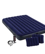 5 - Materasso gonfiabile matrimoniale Intex 68765 pompa manuale 2 cuscini