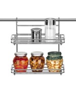 1 - Mensola doppia porta spezie e accessori Tescoma