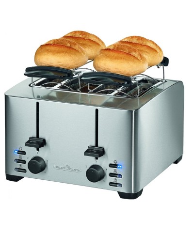 1 - Tostapane in acciaio inox 4 posti Profi cook TA1073
