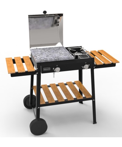 1 - Barbecue Bio Cooking a gas 2 fuochi Ferraboli 62