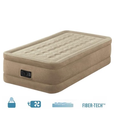 2 - Materasso gonfiabile singolo Intex 64456 pompa elettrica beige