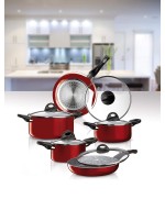 1 - Batteria di pentole 10 pezzi Aeternum pietra Simplicity Petra vera rossa