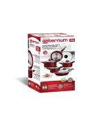 3 - Batteria di pentole 10 pezzi Aeternum pietra Simplicity Petra vera rossa