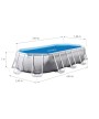 5 - Piscina fuori terra Frame Intex 26794 ovale cm 400 x 200 x 100 con pompa filtro e scaletta