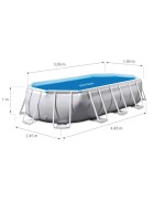 5 - Piscina fuori terra Frame Intex 26794 ovale cm 400 x 200 x 100 con pompa filtro e scaletta
