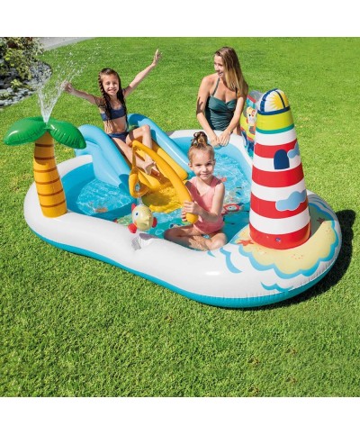 2 - Piscina play center Fishing 57162 Intex bambini gonfiabili con scivolo