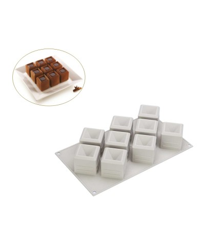 1 - Stampo silicone Mosaico multiporzione Silikomart cubo 3D