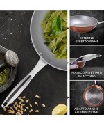 3 - Saltapasta cm 28 Aeternum Silver Titanium induzione