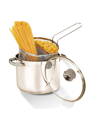 1 - Pastarella pentola 2 cestelli Aeternum Divina scolapasta 22 cm