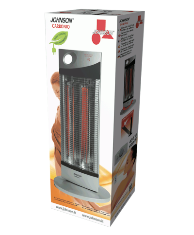 2 - Stufa elettrica Johnson Carbonio 900W