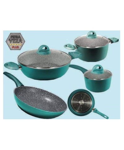1 - Batteria di pentole 8 pezzi Naturally Green Petravera Plus Aeternum