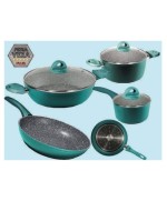 1 - Batteria di pentole 8 pezzi Naturally Green Petravera Plus Aeternum