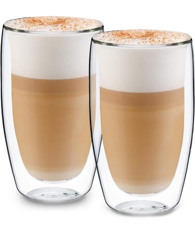 1 - Eva 2 bicchieri bicchiere termico a doppia parete vetro borosilicato