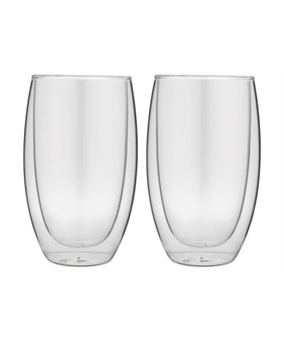 2 - Eva 2 bicchieri bicchiere termico a doppia parete vetro borosilicato