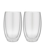 2 - Eva 2 bicchieri bicchiere termico a doppia parete vetro borosilicato
