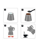 2 - Caffettiera moka Allegra Aeternum 3 tazze Silver