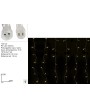 2 - Luci tenda flash 133 LED esterno Bianco Caldo 6 metri