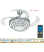 1 - Ventilatore da soffitto 4 pale a scomparsa Johnson Chandelier luce telecomando funzione reverce