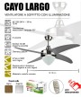 2 - Ventilatore a soffitto EV053 Cayo Largo Cfg con luce telecomando ø 130 cm