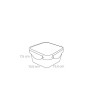2 - Contenitore quadrato per alimenti Tescoma plastica 0,7 Freshbox