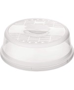 1 - Coperchio copri piatto per microonde Rotho rotondo 26,5 cm paraschizzi
