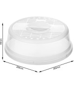 2 - Coperchio copri piatto per microonde Rotho rotondo 26,5 cm paraschizzi