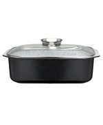 1 - Rostiera con coperchio Aroma Gourmet GSW Rettangolare 40x26x11 cm