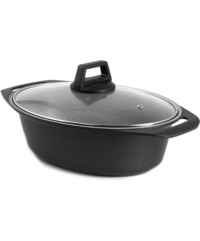 1 - Rostiera casseruola ovale con coperchio Aeternum Petravera