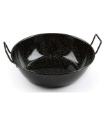 1 - Tegame fondo Ilsa 2 manici in acciaio smaltato 32 cm Garcima