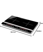 5 - Piano cottura ad induzione Slim doppio G3Ferrari G10038 Dinamiko Duo
