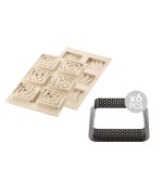 2 - Kit crostata mini Tarte Sand Silikomart + 6 anelli