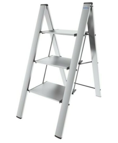 1 - Sgabello Leonardo 3 gradini alluminio