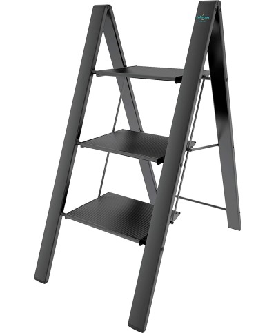 2 - Sgabello Leonardo 3 gradini alluminio